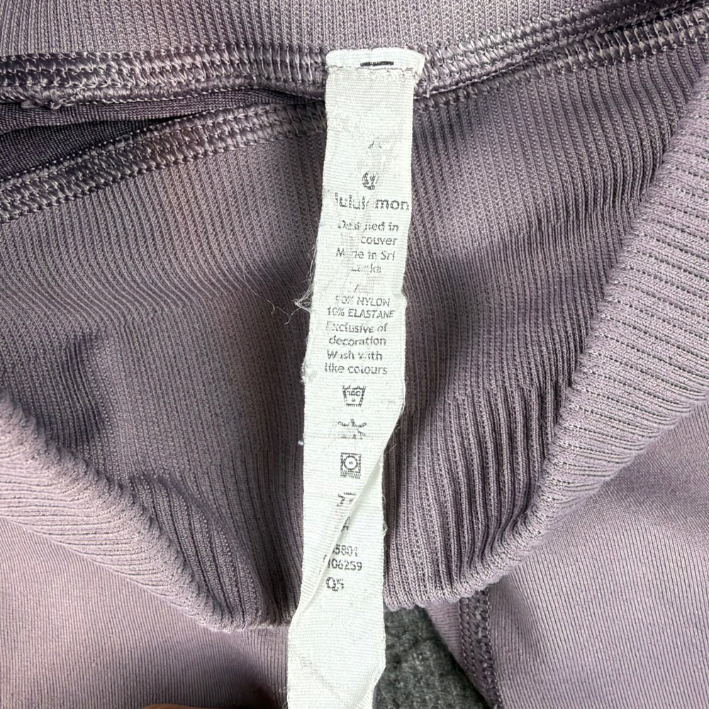 Lululemon Ebb to Street Leggings Women's 4 Purple Seamless Mesh Yoga Leggings - Picture 4 of 9